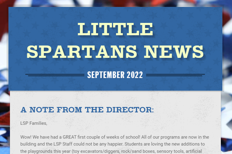 Little Spartans News