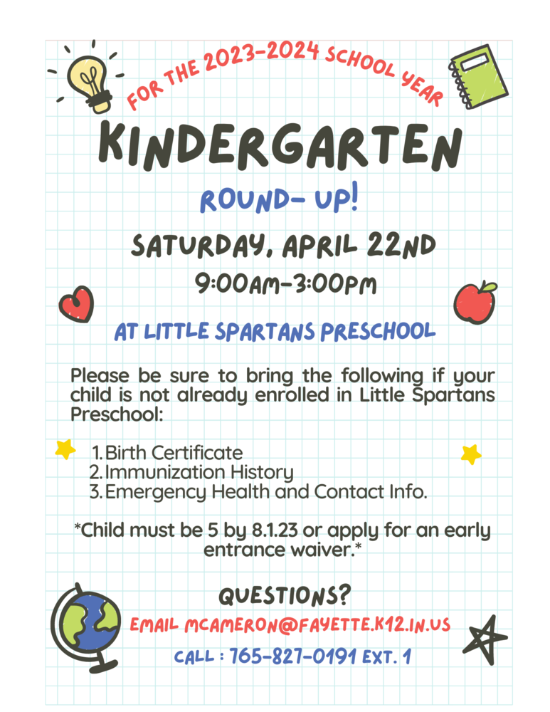 Kindergarten Round-Up!