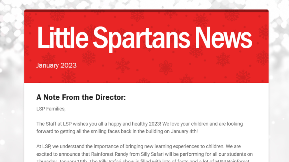 Little Spartans News