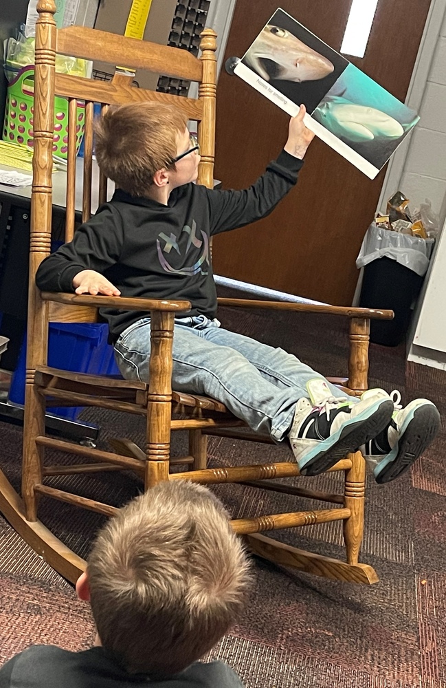 Spencer Reads to His Class